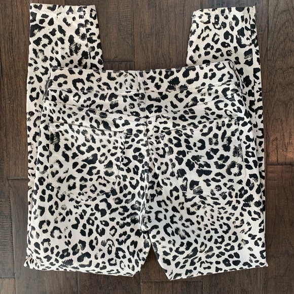 Express Leopard Print Denim Jeans - Picture 8 of 9